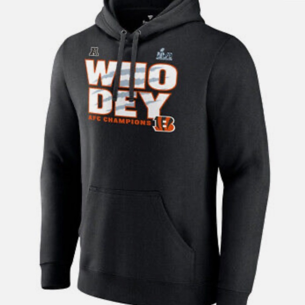 Bengals WHO DEY 2021 AFC Championship Hoodie